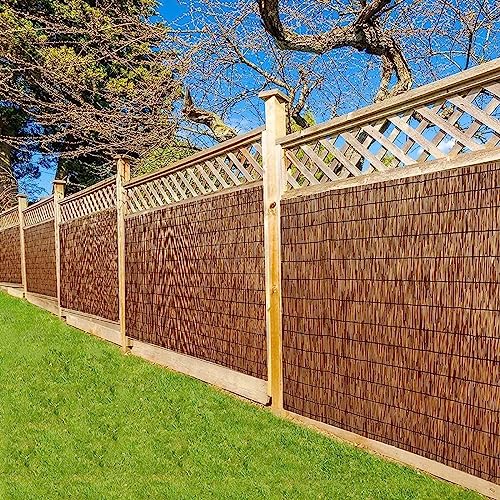 HynJGih Schermo for la Privacy del Balcone, Schermo for la Privacy del Patio, Recinzione a Lamella Ecologica, Schermo a Lamella for Giardino, Privacy, Montaggio Semplice(100x300cm/3.3x9.8ft)