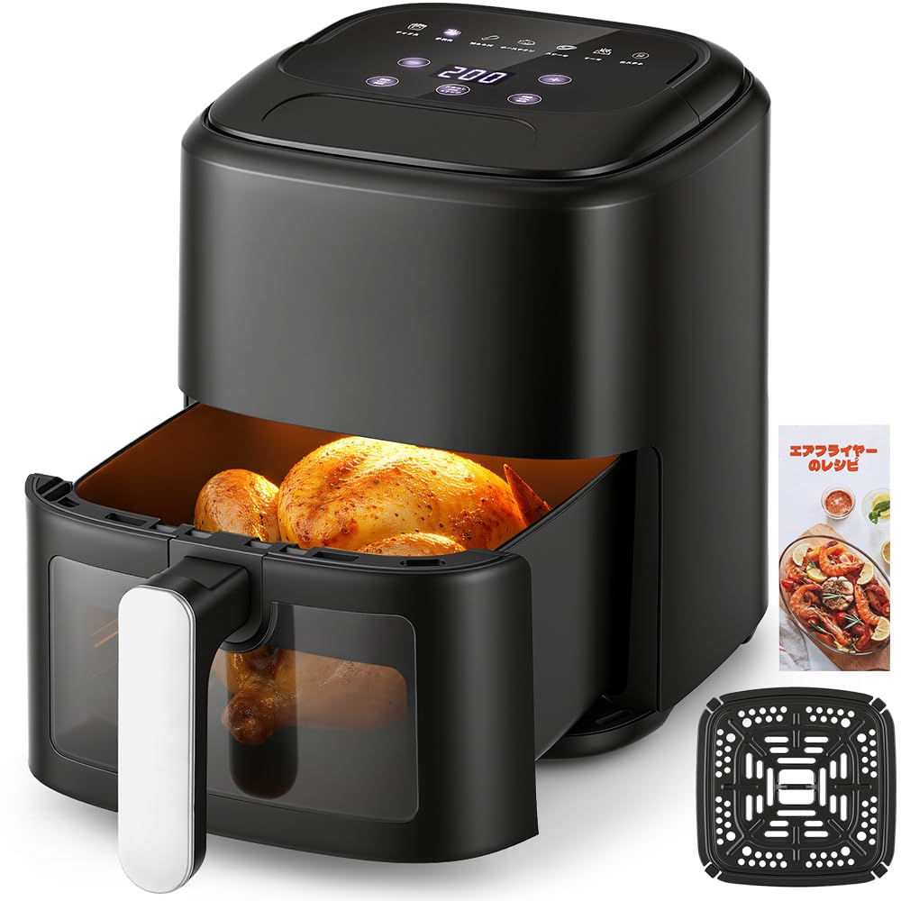 Amazon.co.jp: ノンフライヤー 4.5L 揚げ物 LEDタッチパネル 【90%脂質