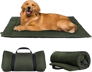 dellyy Dog Bed, 110x68cm Thermal Blanket, Dog Blanket, Heating Blanket, Dog Pillow Large Dogs, Dog Mat, Pet Blanket Waterproof for Travel, Camping (Green, 110x68cm)