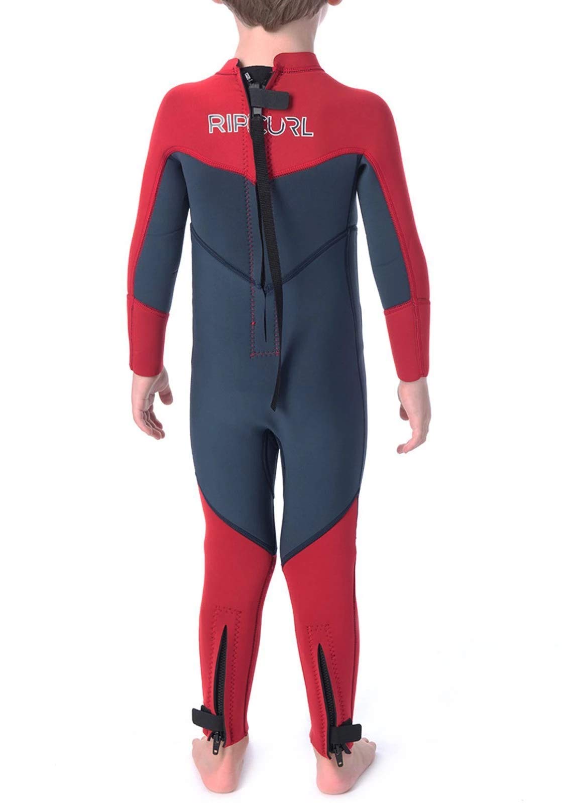 Rip Curl Junior Dawn Patrol Back Zip 3/2 Wetsuit, Red, Size 10