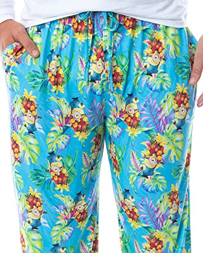 Despicable Me Mens' Minions Tropical Tossed Print Sleep Pajama Pants3