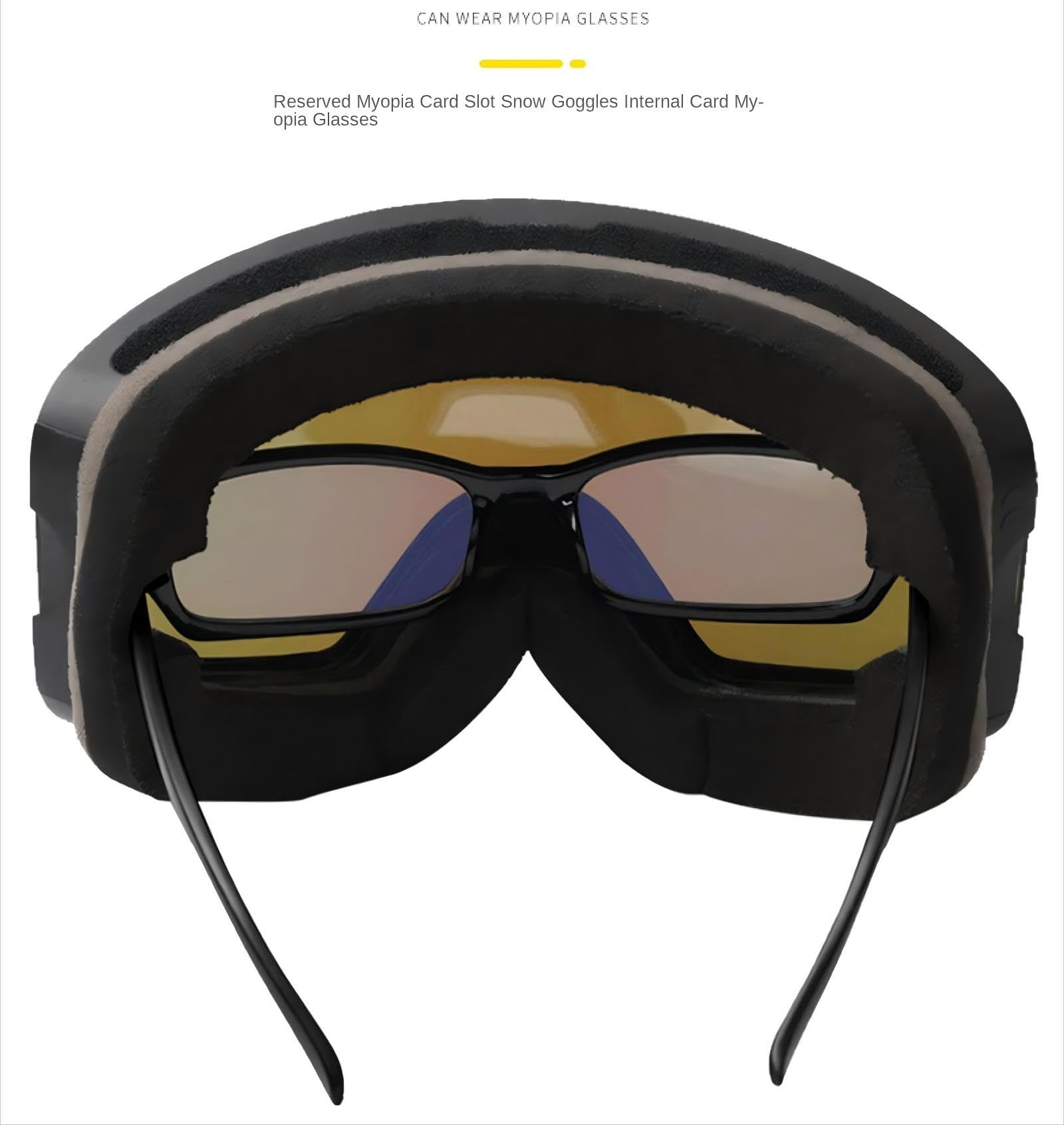 Lunettes de Ski sphériques 2024 Nouvelles Lunettes Double Anti-buée Hommes et Femmes Peuvent Porter Anti-buée, Vent et Protection, Peuvent Porter des Lunettes de Ski myopie