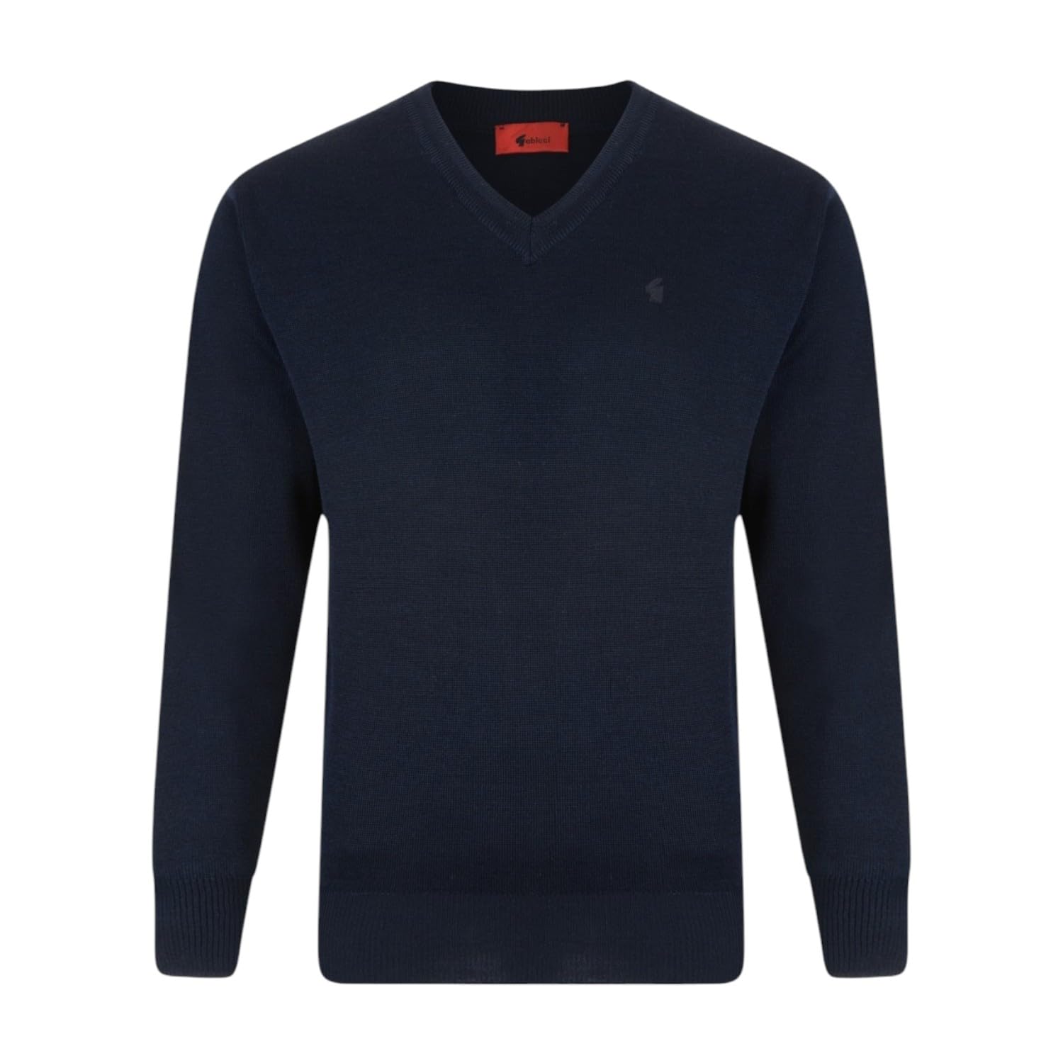 Gabicci Men's Blue Plain V-Neck Sweater (2Xl, Navy)