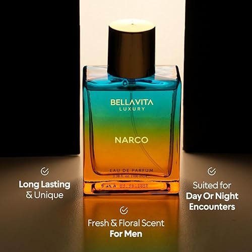 Miniatura 3 de BELLAVITA Perfume unisex de lujo NARCO para mujeres y hombres  Notas de bergamota, jazmín y almizcle blanco  Aceites de perfume de lujo de larga