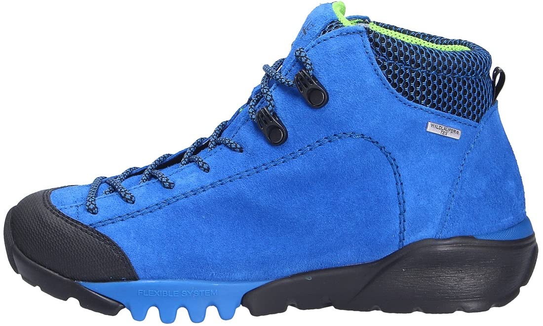 Waldläufer H-AMIATA Bootie, Gummi Velour-F. Sport Net, blau mare, Weite H 787970-300-198 Blau Gr. 40