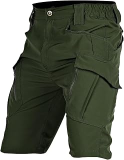 Wkevnu Men's Tactical Cargo Shorts Multi Pockets Work Hiking Shorts for Men Durable Outdoor Camping Travel Fishing Casual Shorts