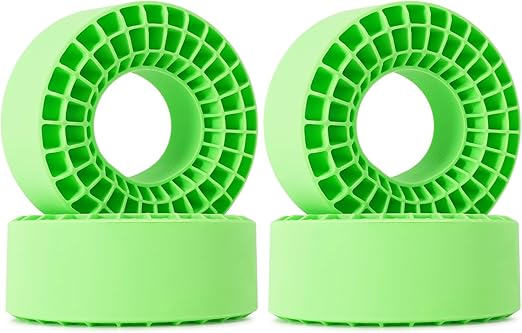 INJORA 4PCS Silicone Rubber Insert Foam for 146-149mm (5.75" OD) 2.2" Tires(Green)