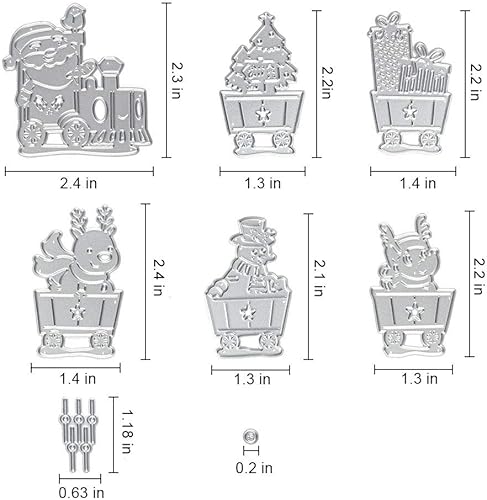 Miniatura 7 de Troqueles de corte de metal, metal troquelado de Navidad, árbol de Navidad se puede ensamblar, plantillas de relieve para álbumes de recortes, álbum