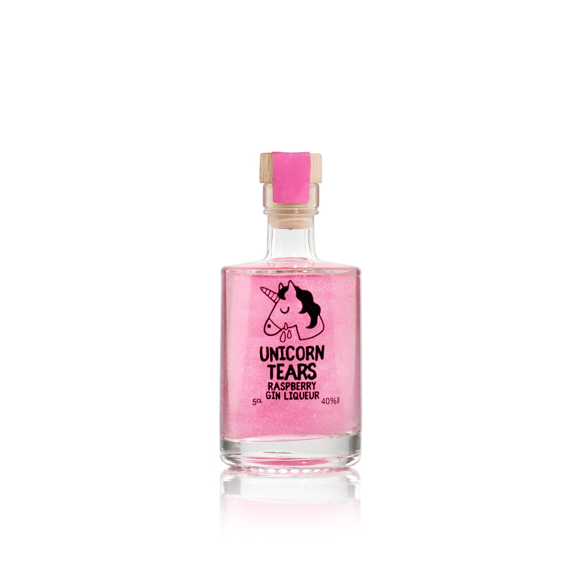 Firebox Unicorn Tears Raspberry Mini Gin - A Pink Miniature Gin with a Twist (5cl) - Part of the Mythical Tears Spirits Range by Firebox - We Make Mythical Creatures Cry
