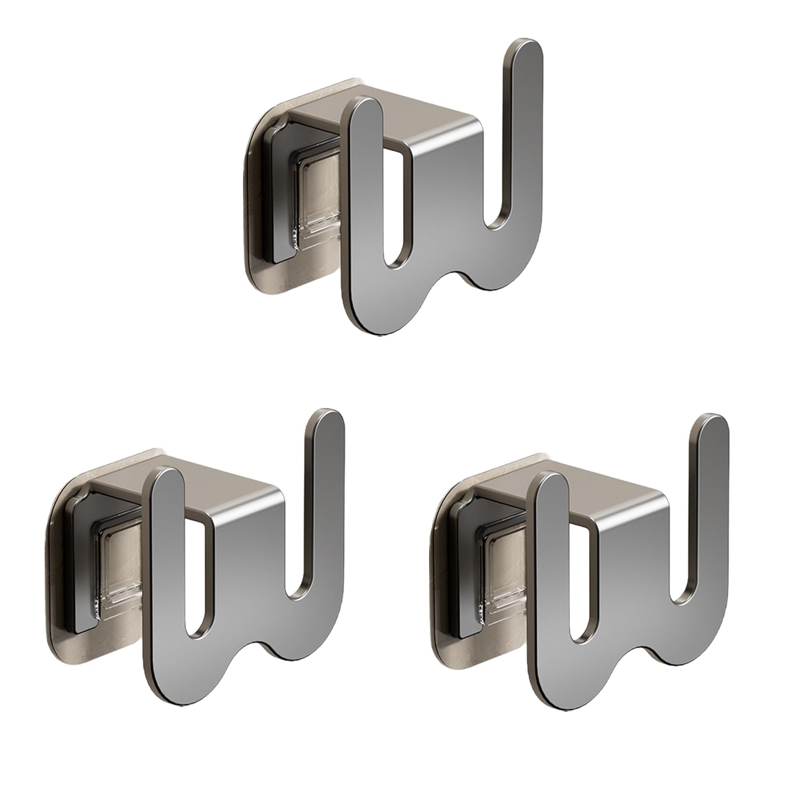 Ailan 3 Pack Bathroom Slipper Holder,Waterproof U-Shape Wall Mounted Shoe Rack,Space Saving Wall Shoe Organizer, Adhesive Slipper Hook for Bathroom, Bedroom,Grey(Traceless Patch)