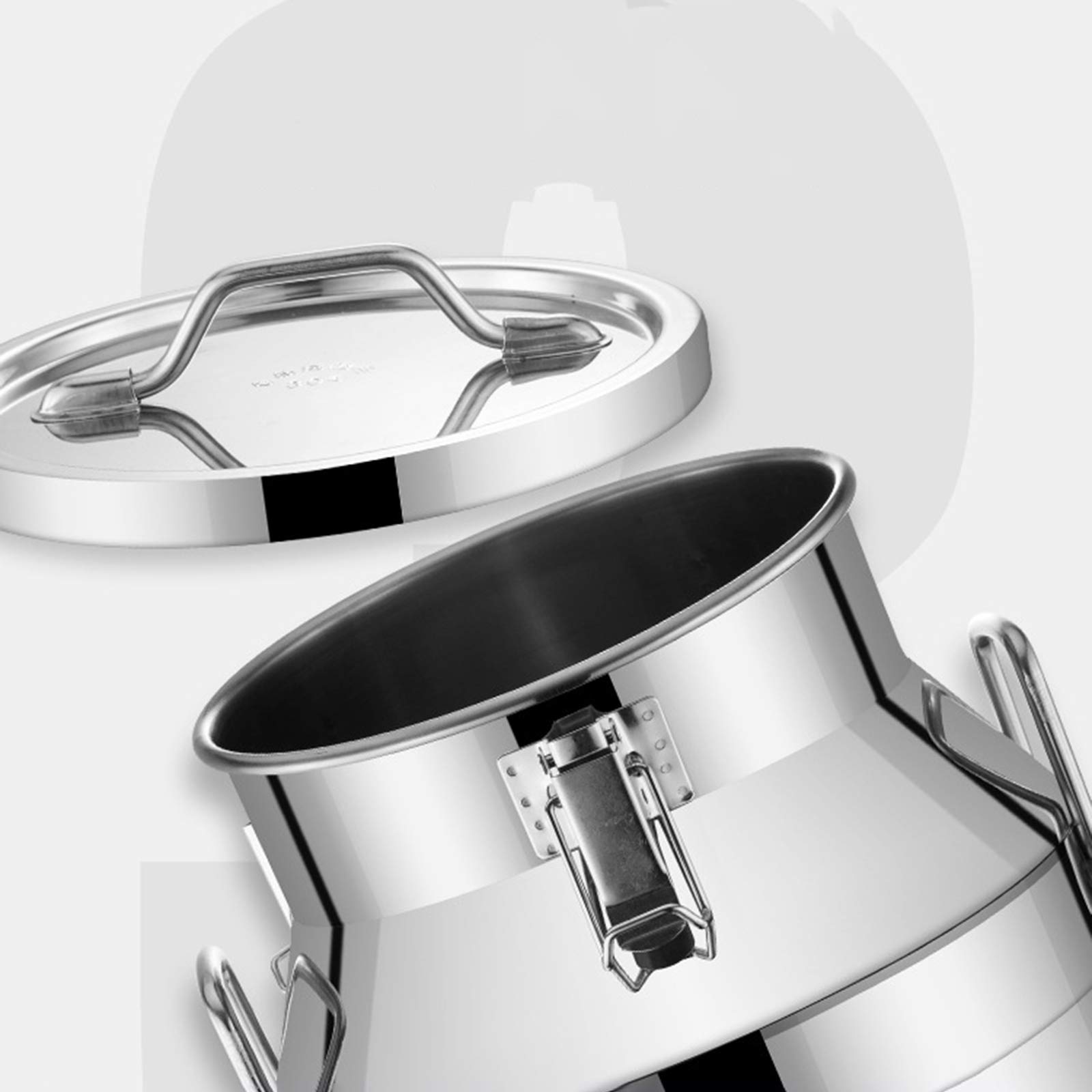 Jarra de leche de acero inoxidable para cubo de vino, contenedor de almacenamiento de líquidos con tapa sellada y asa de transporte, 50 L