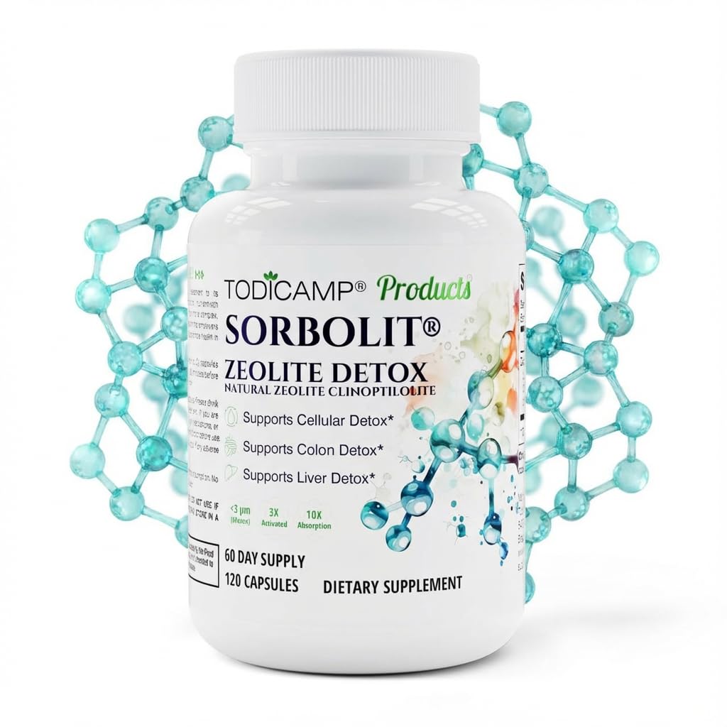 Zeolite Detox Sorbolit - Zeolite Binder Supplement for Full Body Detox - Gut Cleanse, Cellular and Liver Detox (120 Count (Pack of 1))