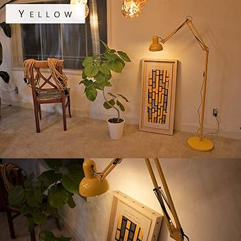 フロアランプ LED アーチ イエロー Amazon.co.jp : フロアスタンドライト LED 電球 アーム アーチ型
