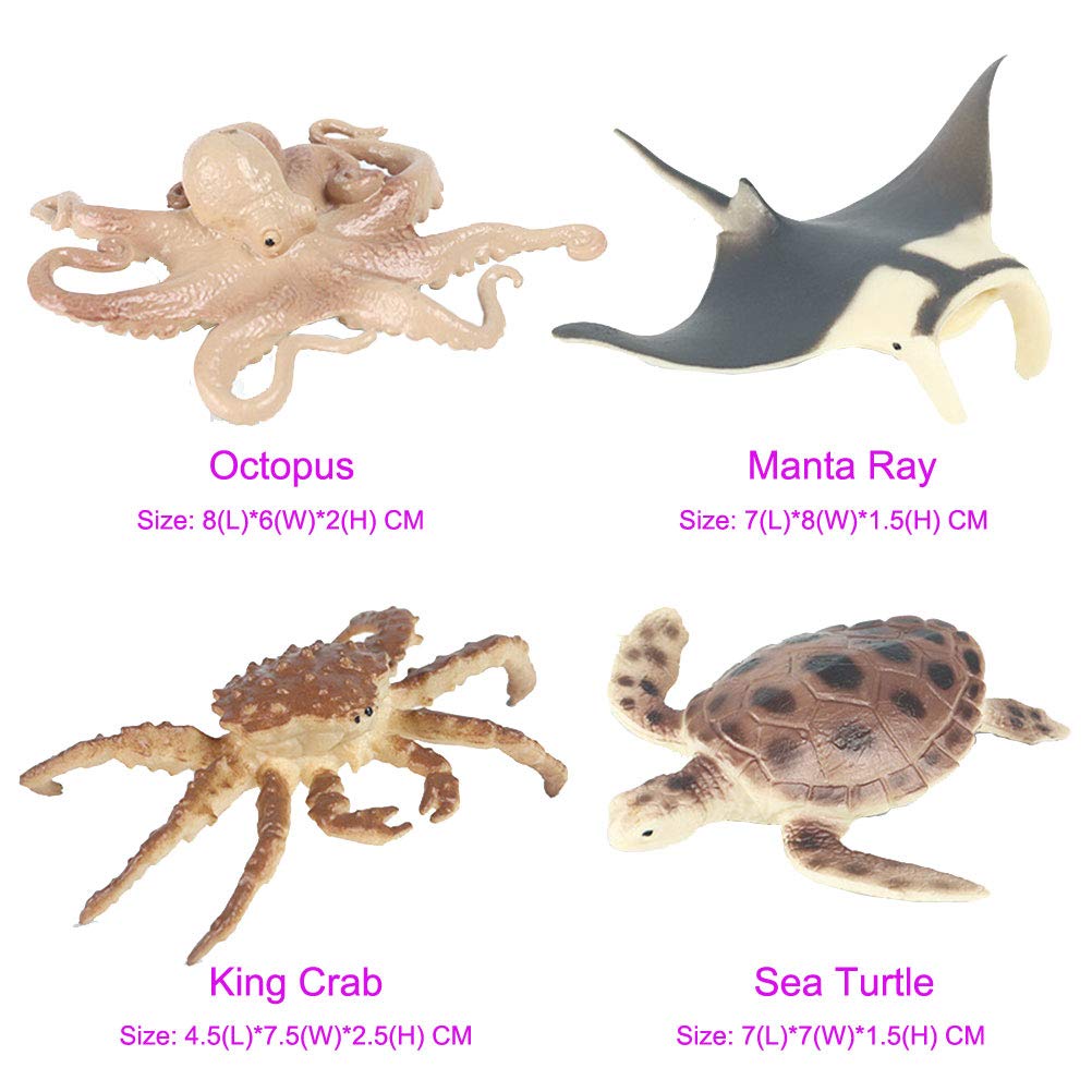 JOKFEICE Figura Animale Manta Ray – Giocattolo Realistico In Plastica Per Bambini 3+, Educativo E Per Torte