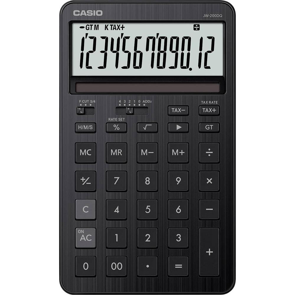 Casio Black Jw-200Dq Med Desk Calc