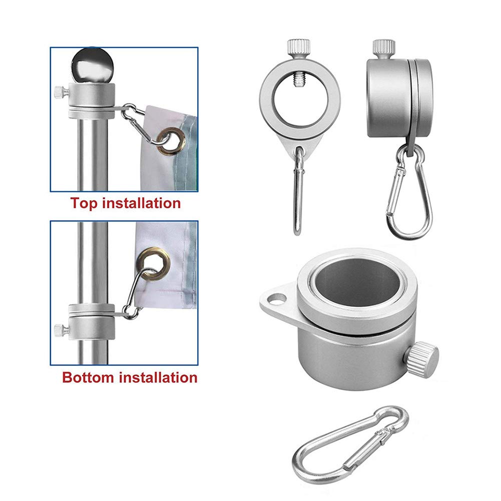 Asta Bandiera Telescopica VEVOR 6096mm - Lega Alluminio, 5 Sezioni, Per Esterni, Con Accessori, Nero - Foto 12