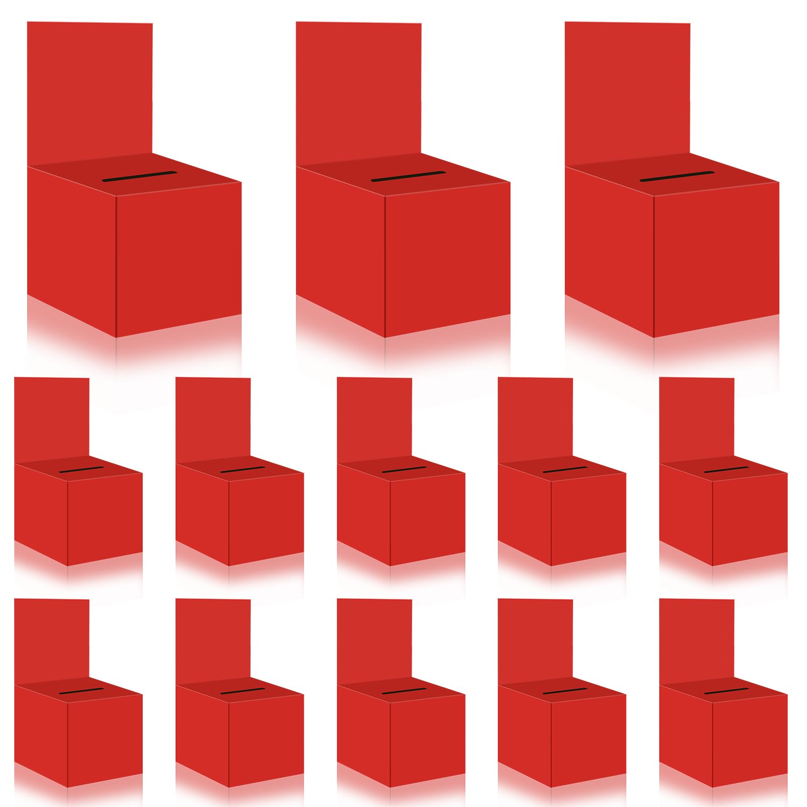 zzhxkjhky 12 Pcs Raffle Boxes Cardboard Box with Slot for Ticket and Removable Header, 6 x 6 x 6 Inch Ballot Box Donation Box Charity Box for