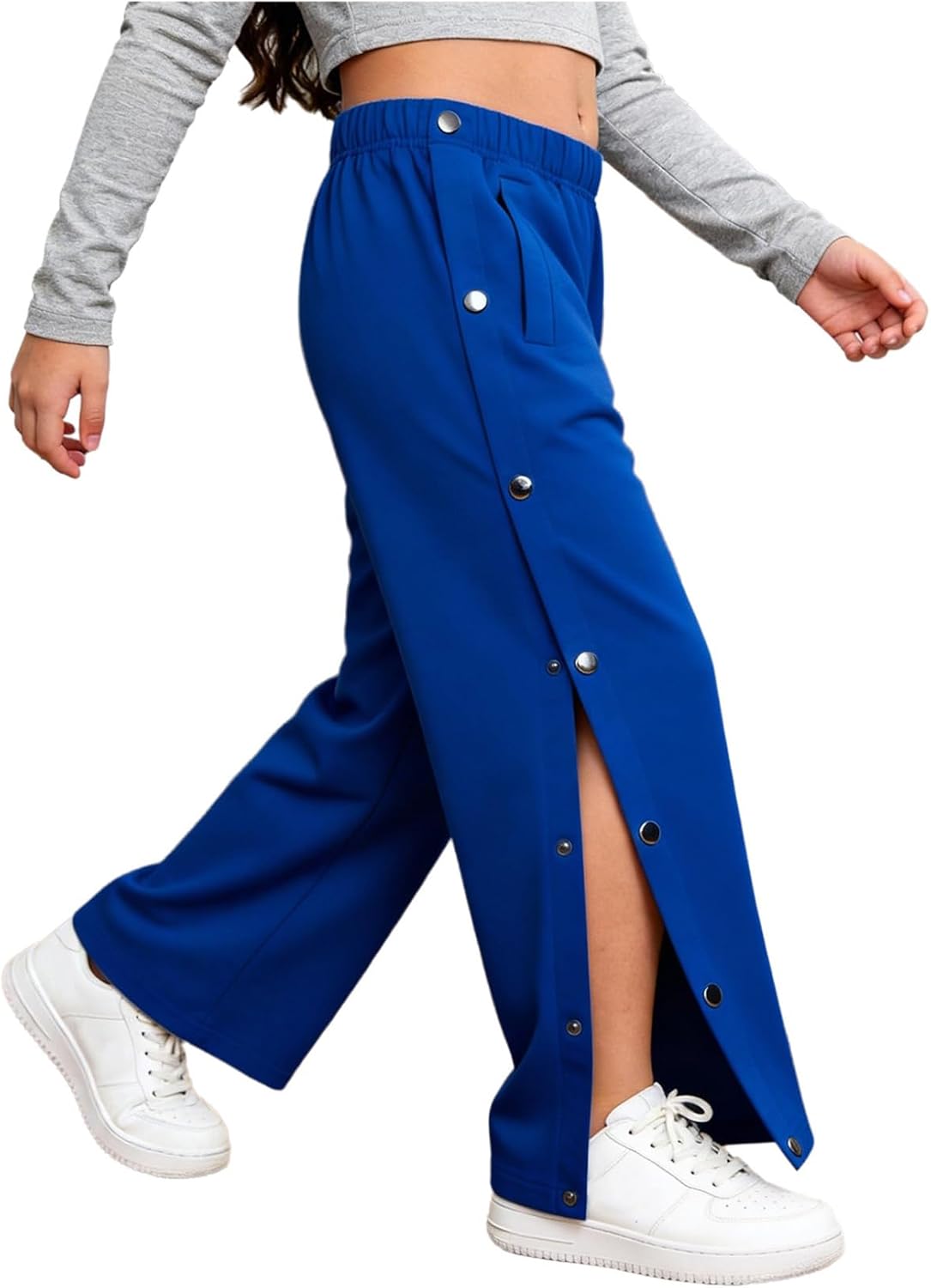 Boys Girls Full Open Side Tear Away Post Surgery Pants Easy Access Breakaway Sweatpants Adaptive Trousers