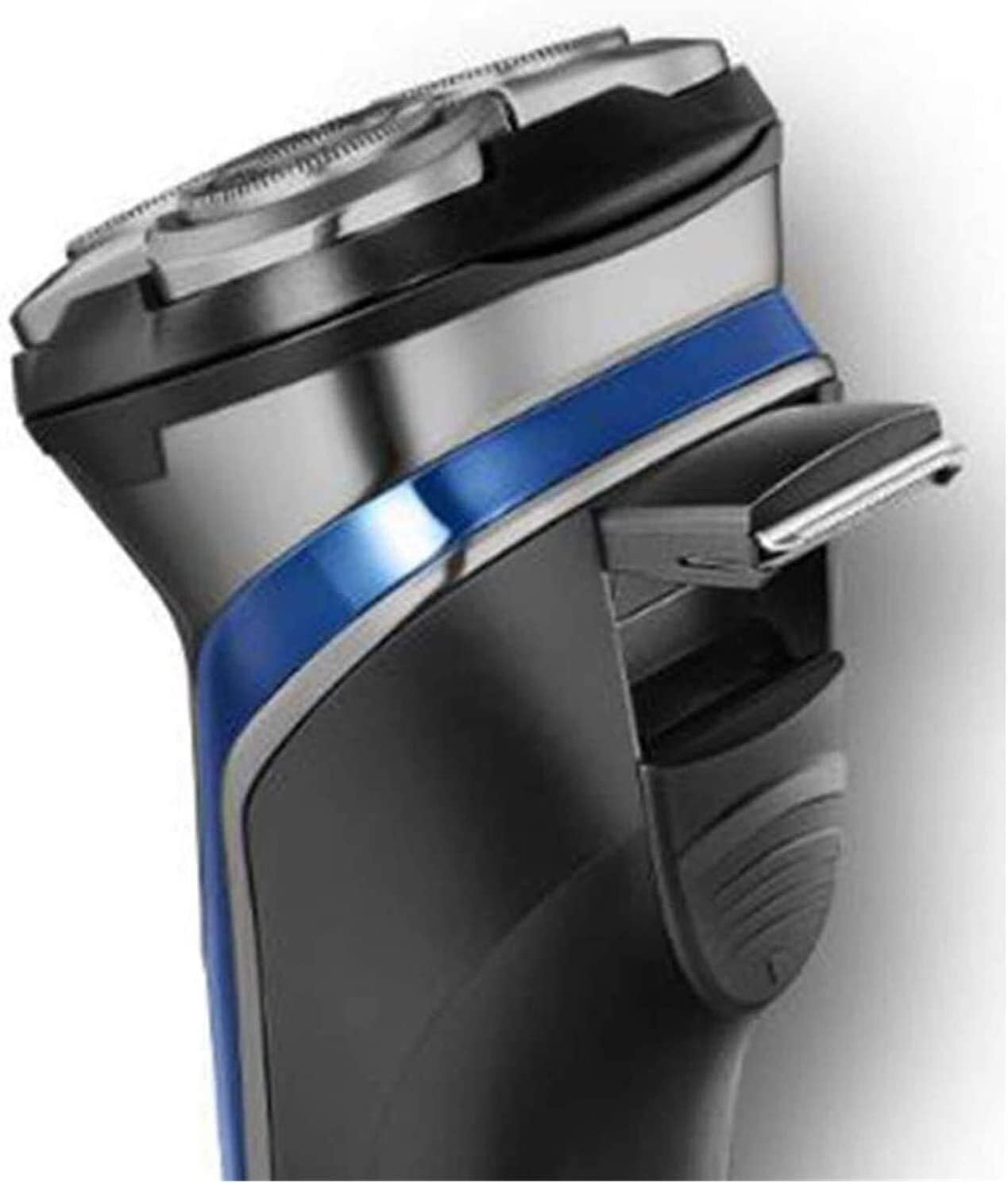 GeRRiT Rasoio Elettrico, Rasoio Elettrico Ricaricabile Rasoi Rotanti Wet & Dry Impermeabili al 100% for Uomo Rasoi da Barba Elettrici con Rifinitore Pop-up, Display LED