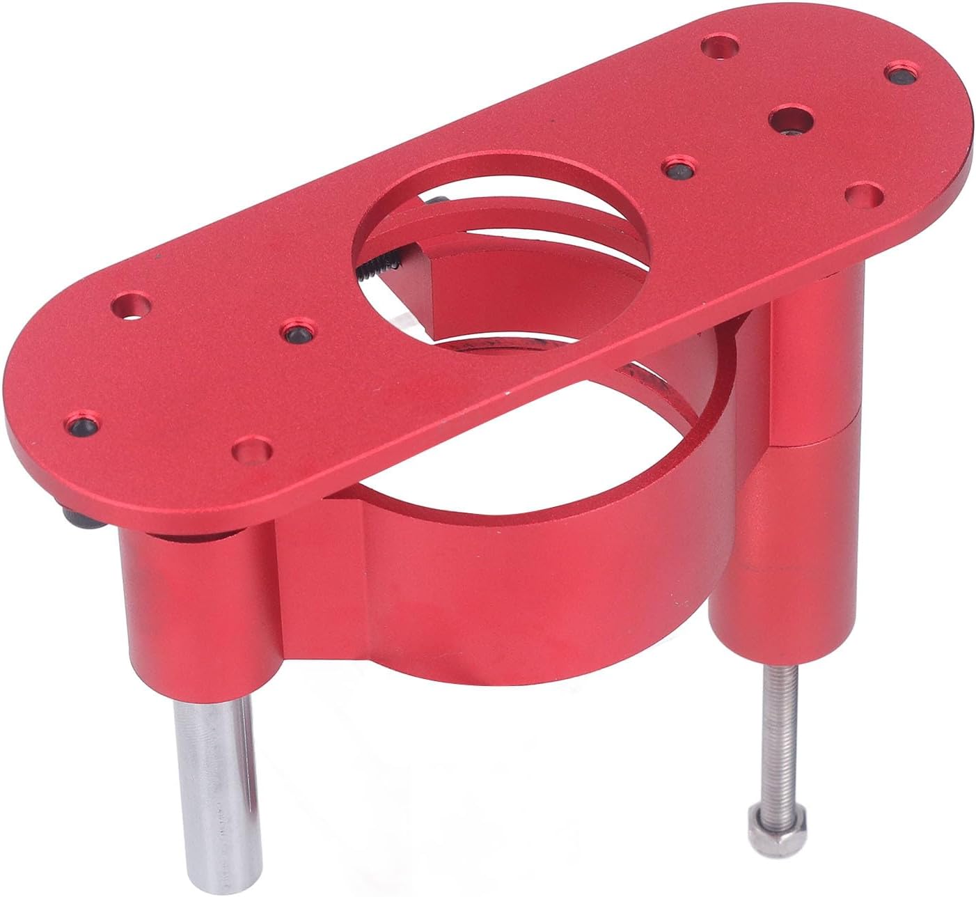 Router Lift Base Woodworking Lifting Table Base Aluminum Alloy Stainless Steel Rod Adjustable Height 47mm for Homemade Router Workbenches High Precise Woodworking