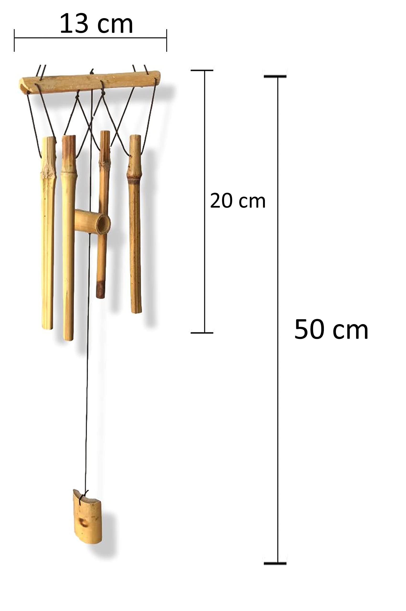 Campanelli A Vento In Bambù DONGDA - 6 Tubi, 75 Cm, Suono Naturale Per Giardino - Foto 11