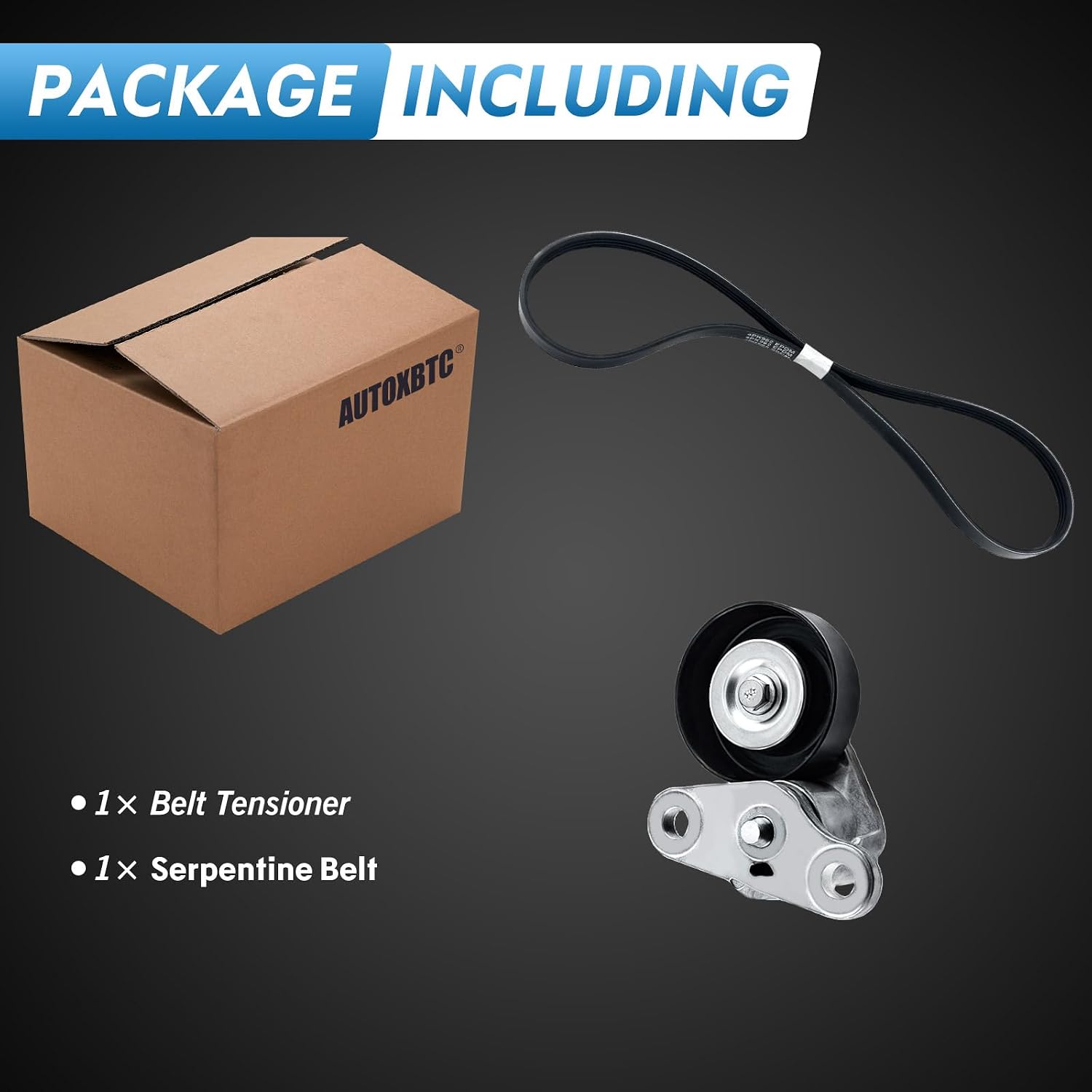 90K-38159 A/C Belt Tensioner Kit Compatible with 1999-2008 Cadillac Escalade Chevrolet Avalanche Silverado Express GMC Sierra H2 Replaces 19311139 38159 ACK040378HD 4PK962