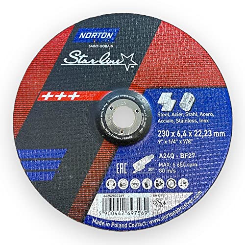 Disque à ébarber métal Norton StarLine pour éliminer bavures et calamine