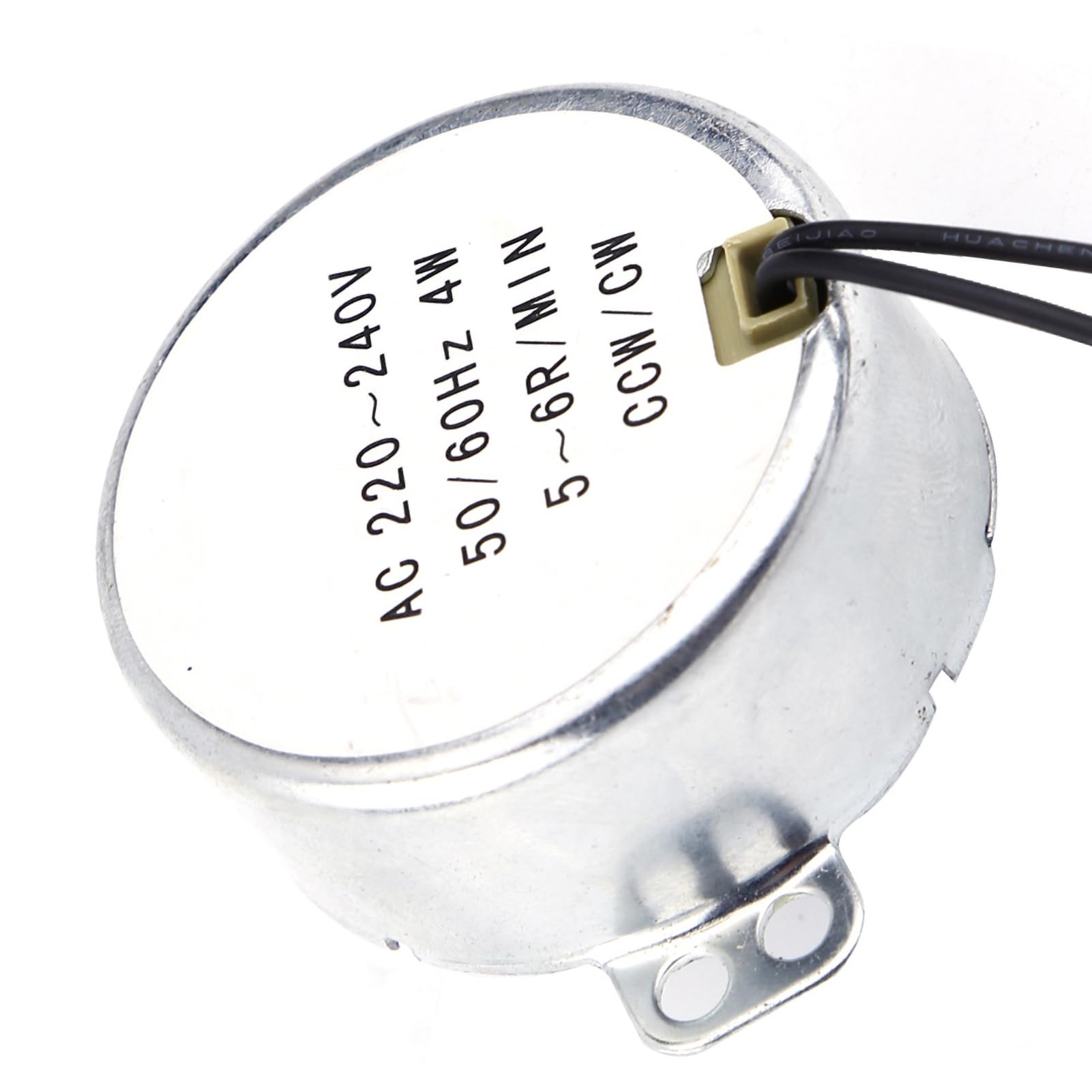 1 Motor Síncrono 220-240V AC Motorreductor 4W con Gran Par y Bajo Consumo Rotación CW/CCW (5-6RPM)