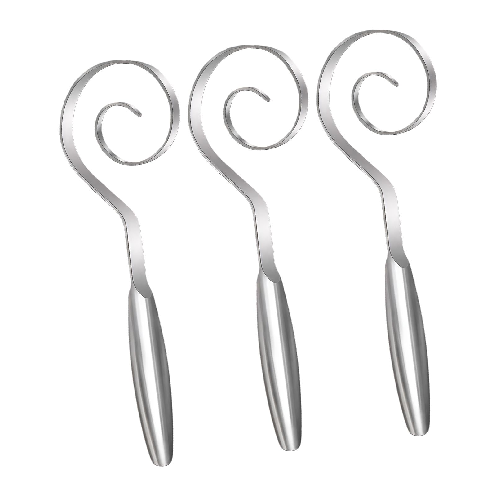 COOLHOOD Batidora de masa de acero inoxidable, apta para lavavajillas, con mango ergonómico, herramienta de cocina para mezclar pasteles