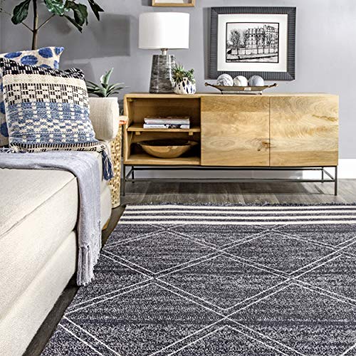 nuLOOM Roberge Coastal Indoor/Outdoor Runner Rug, 2' 6" x 6', Blue - Image 3