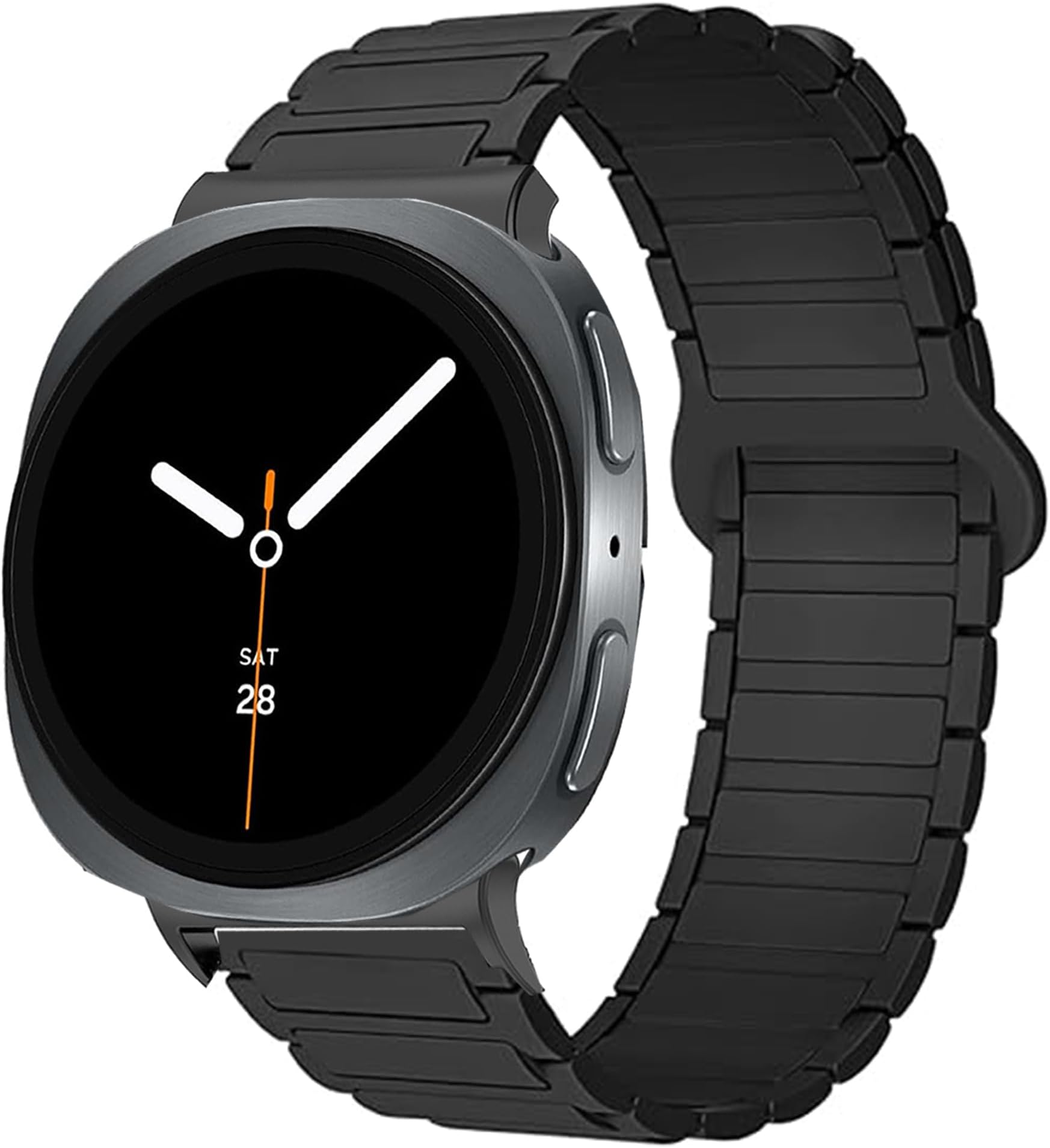 Soft Silicone Fully Magnetic Adjustable Watch Strap Compatible with Samsung Galaxy Watch 8 40 mm, 44 mm, Classic 46 mm, Ultra 47 mm Smartwatch