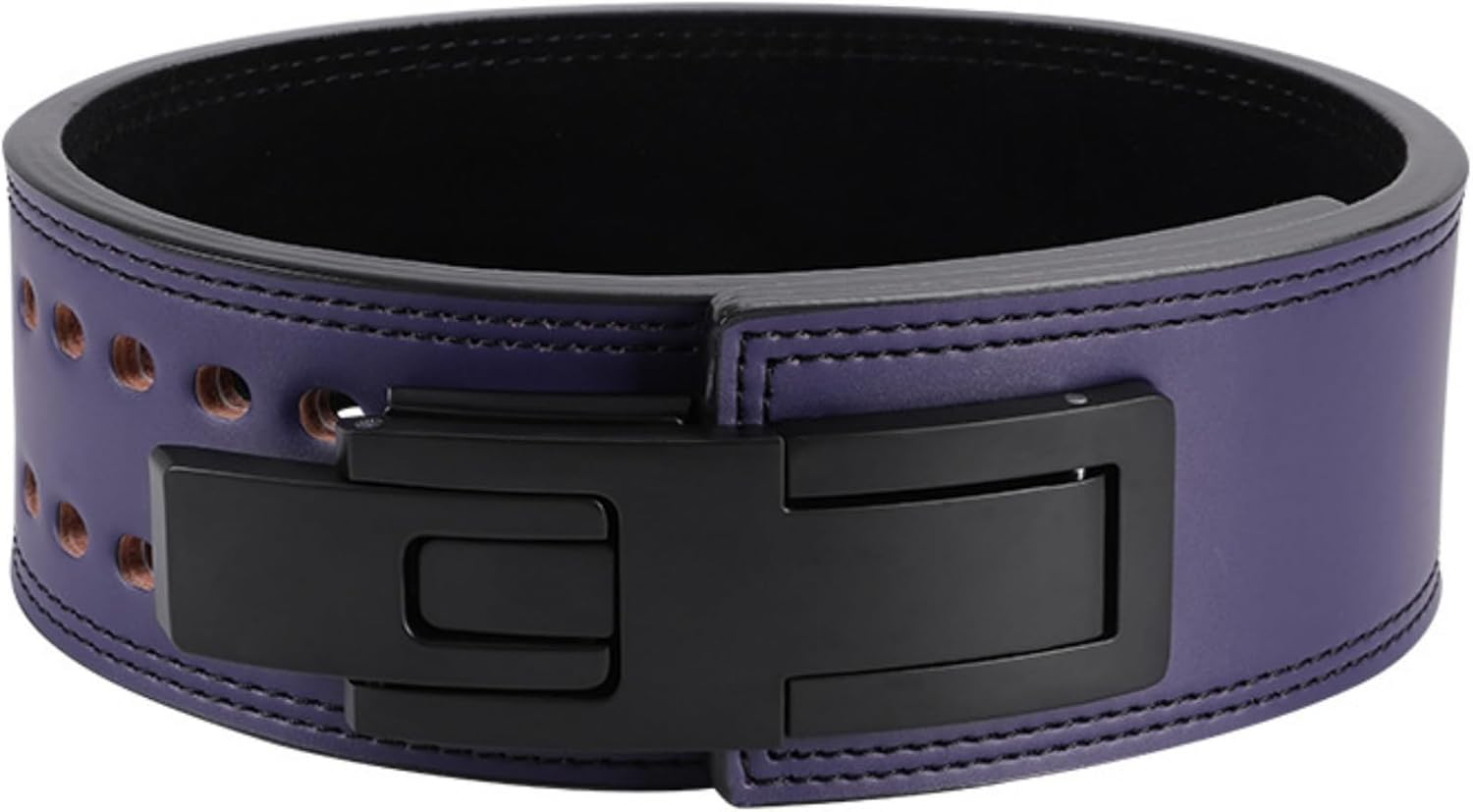 ALLOUT レバーアクションベルト レバー式 トレーニングベルト 牛革 L