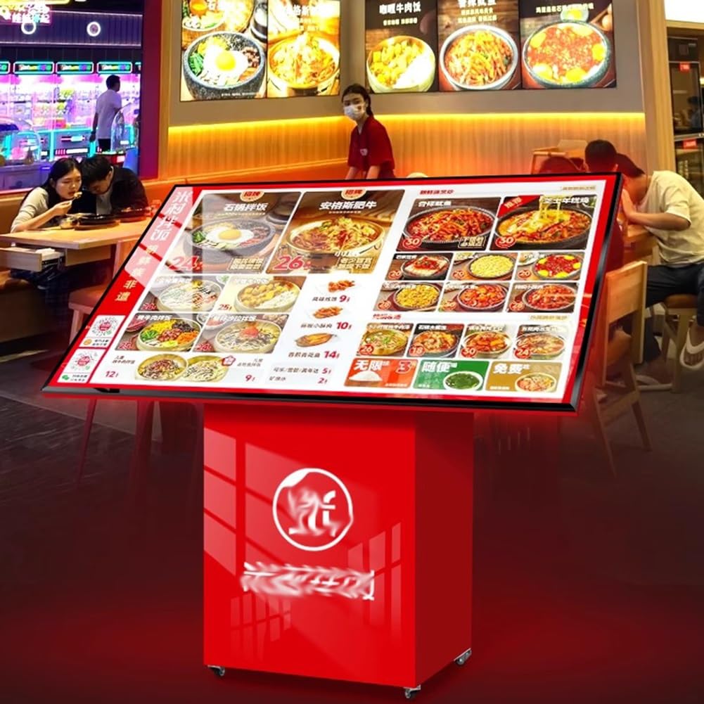 Soporte Para Letreros De Alta Resistencia, Expositor De Menús LED Expositor De Folletos Y Catálogos Independiente Soporte De Suelo Para Letreros LED Para Restaurantes, Cafeterías Y Hoteles(Rosso)