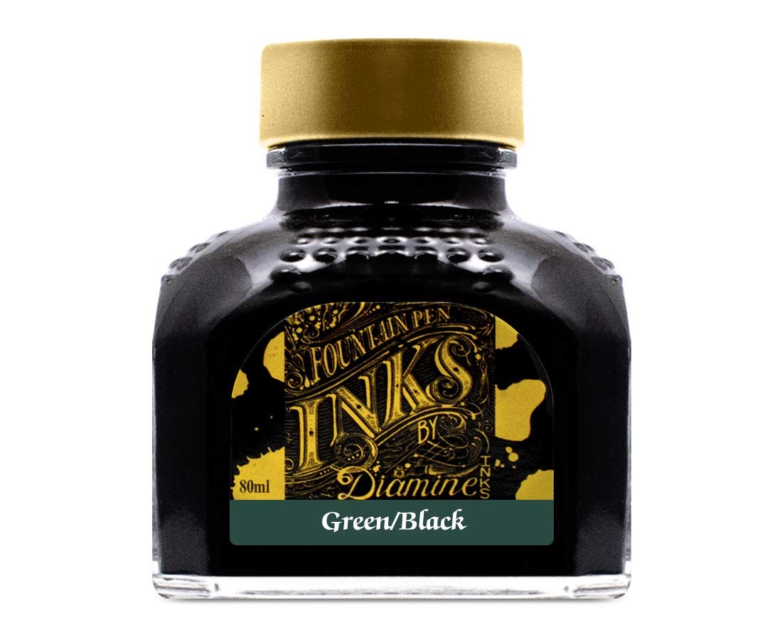 Diamine Tinte 2x80 Ml - Oxblood & Green Black Für Füllfederhalter