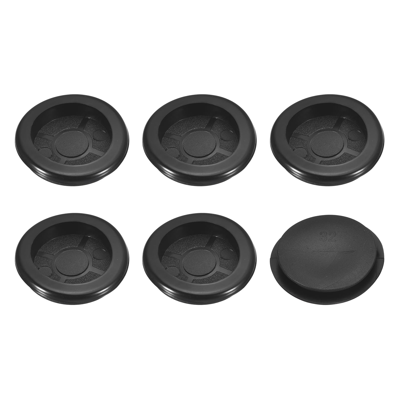 QUARKZMAN 6er Set Kabeldurchführung Gummi – 30 Mm Bohrung, ID 26 Mm, Für Schreibtisch, Möbel & Firewall