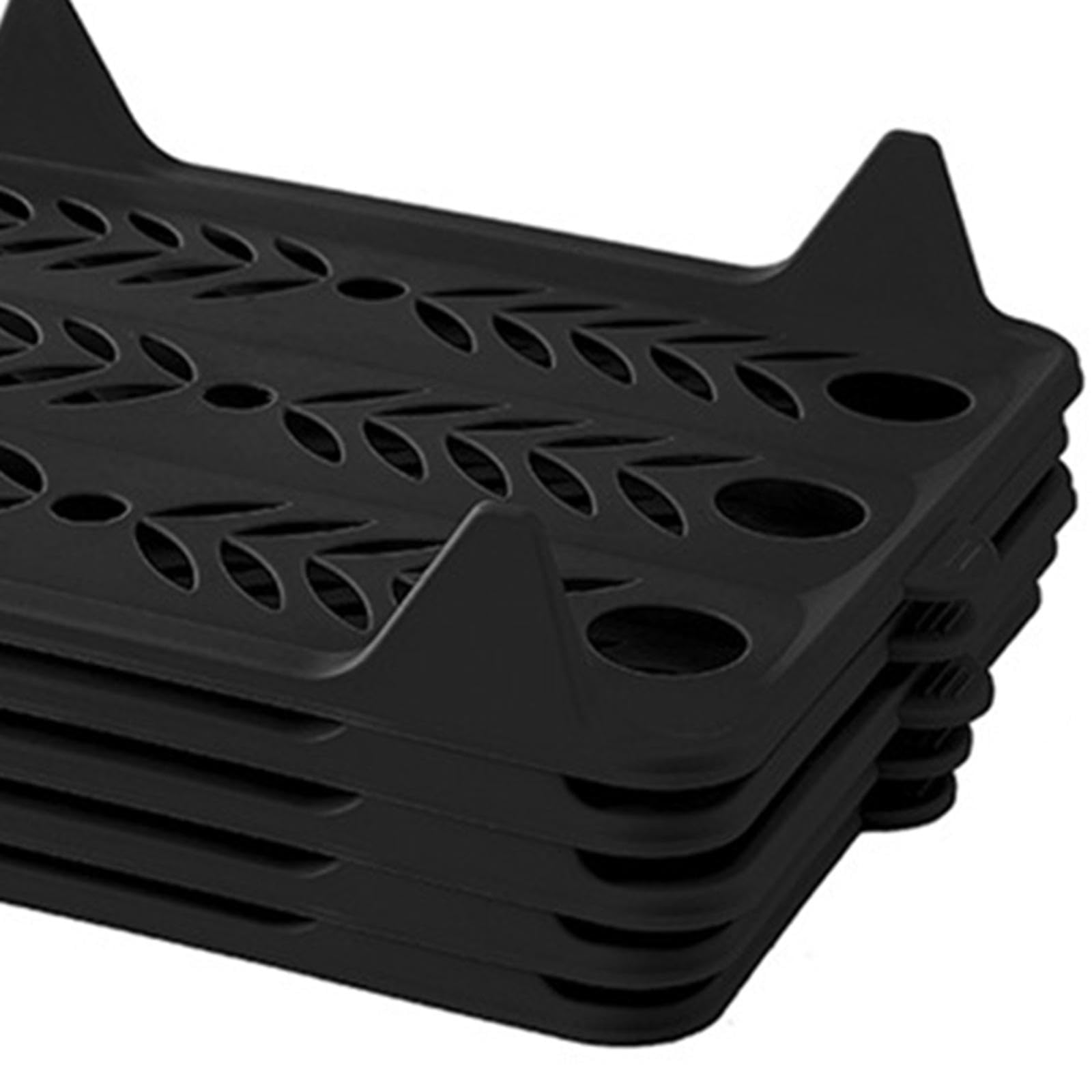 Organizador de Camisas (5 Unidades), Organizador de Armario, Bandejas para Ropa, Tabla Plegable Apilable para Ropa, Organizador de de Camisas, Negro Grande, Individual