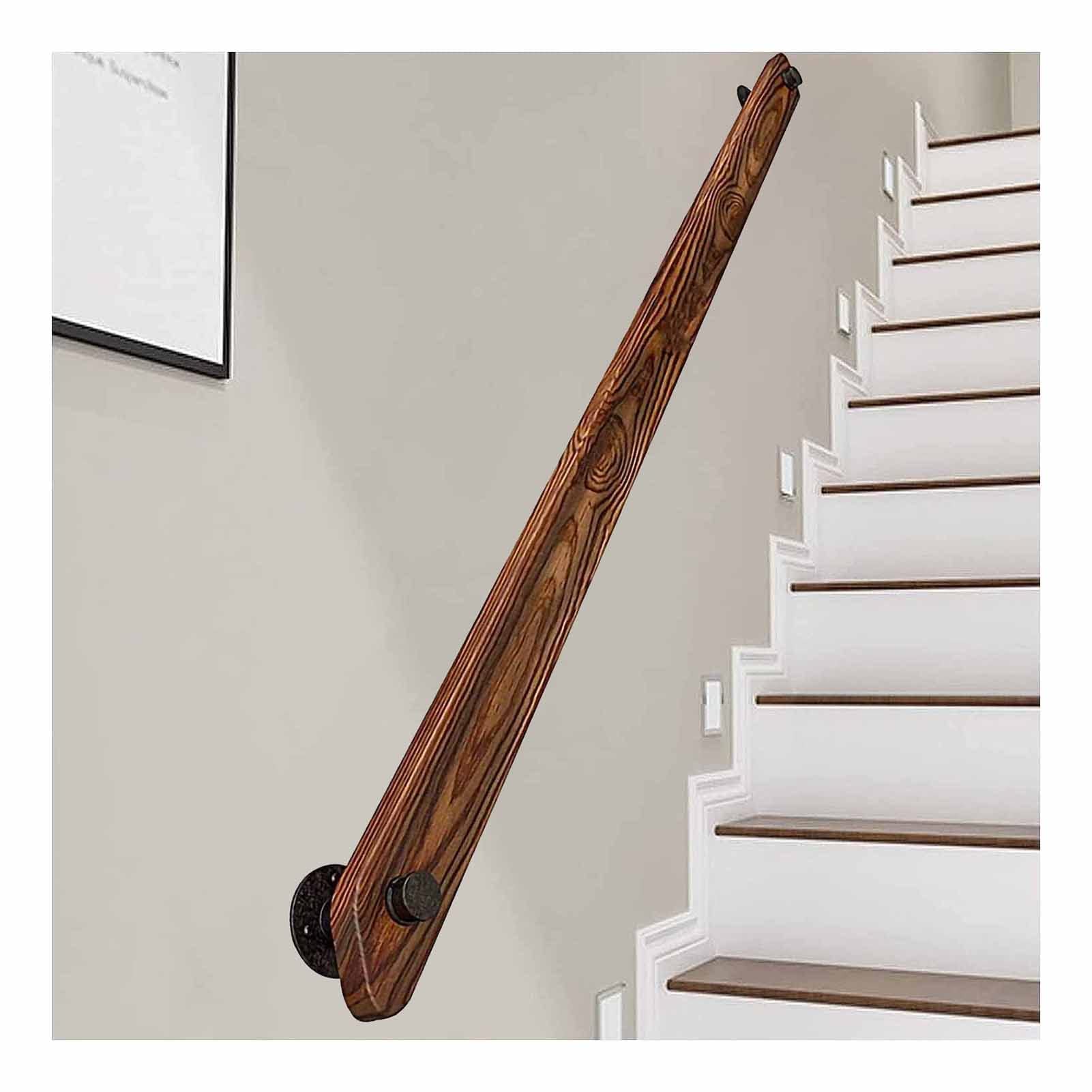Rampe d'escalier en pin antidérapante pour sécuriser le couloir de votre maison
