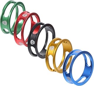 Kisangel 5 Peças De Peças De Bicicleta Arruela De Garfo Espaçadores De Haste De Bicicleta Peças De Bicicleta Peças De Garfo Arruela De Alumínio 286Mm Arruela Junta Fone De Ouvido