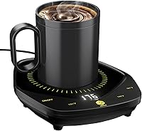Vista 8 de Coffee Mug Warmer for Desk,Candle Warmer Plate Auto Shut Off, Tea Espresso Beverage Coffee Warmer for Desk, Three Temperature Coffee Cup Warmer for