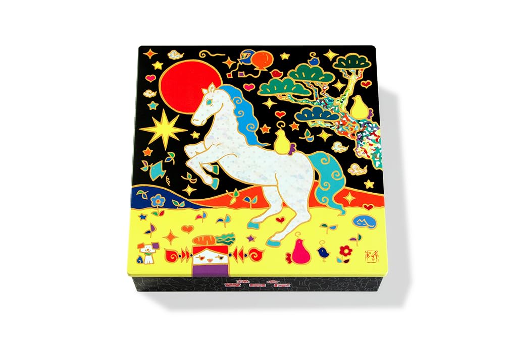 Amazon.co.jp: 新年2026 鳩サブレー 干支缶 8枚入り 1缶 紙袋付き