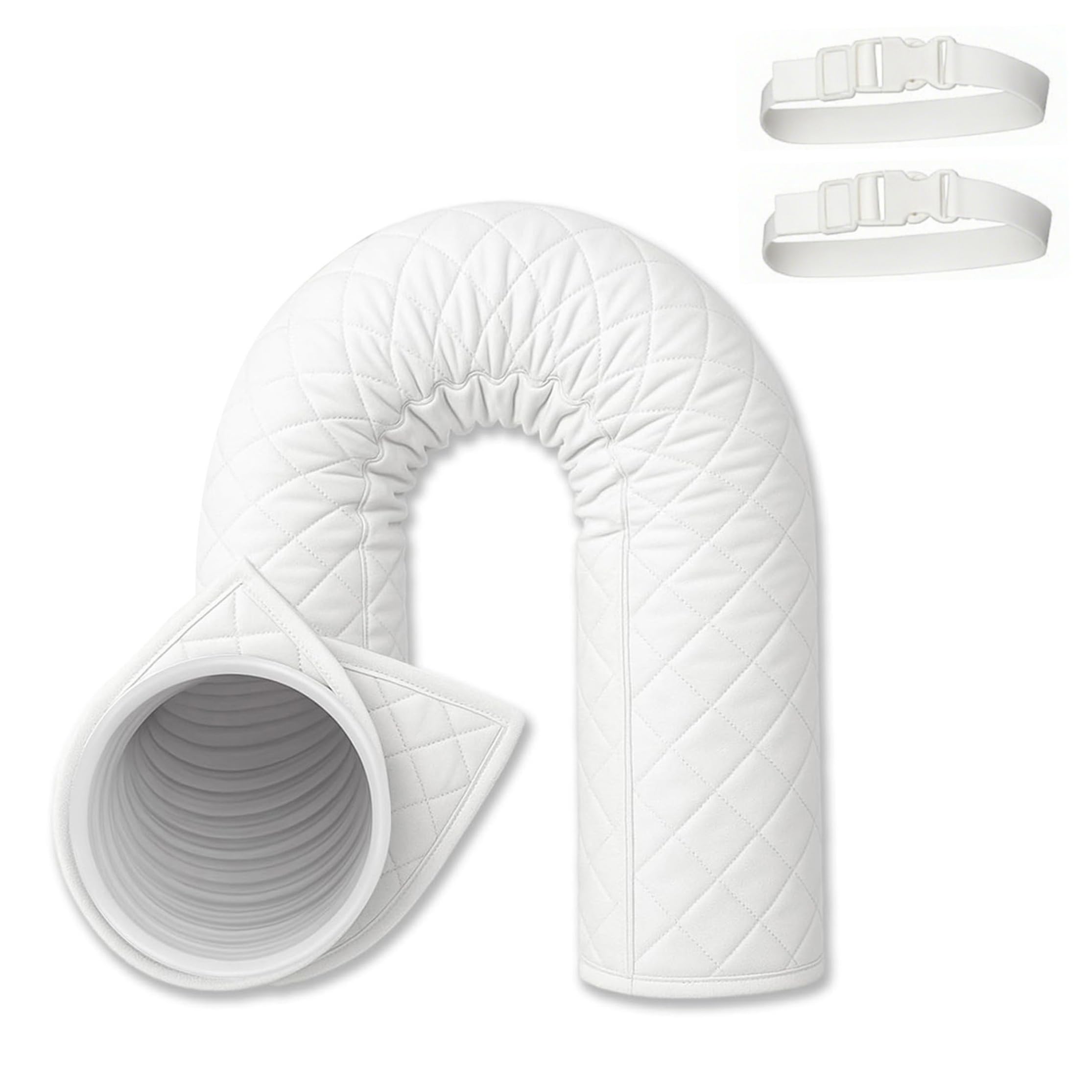 Portable Ac Hose Insulation Sleeve, Oxford Cloth Thermal Duct Insulation Wrap, Fits 5-5.9 Inch Exhaust Hoses, White Portable Ac Hose Sleeve, , Air Conditioner in