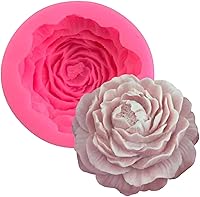Vista 1 de 3D Peony Flower Fondant Silicone Mold for Candy Chocolate Cake Soap Candle Pastry Dessert, Epoxy Resin Molds for Home Decoration