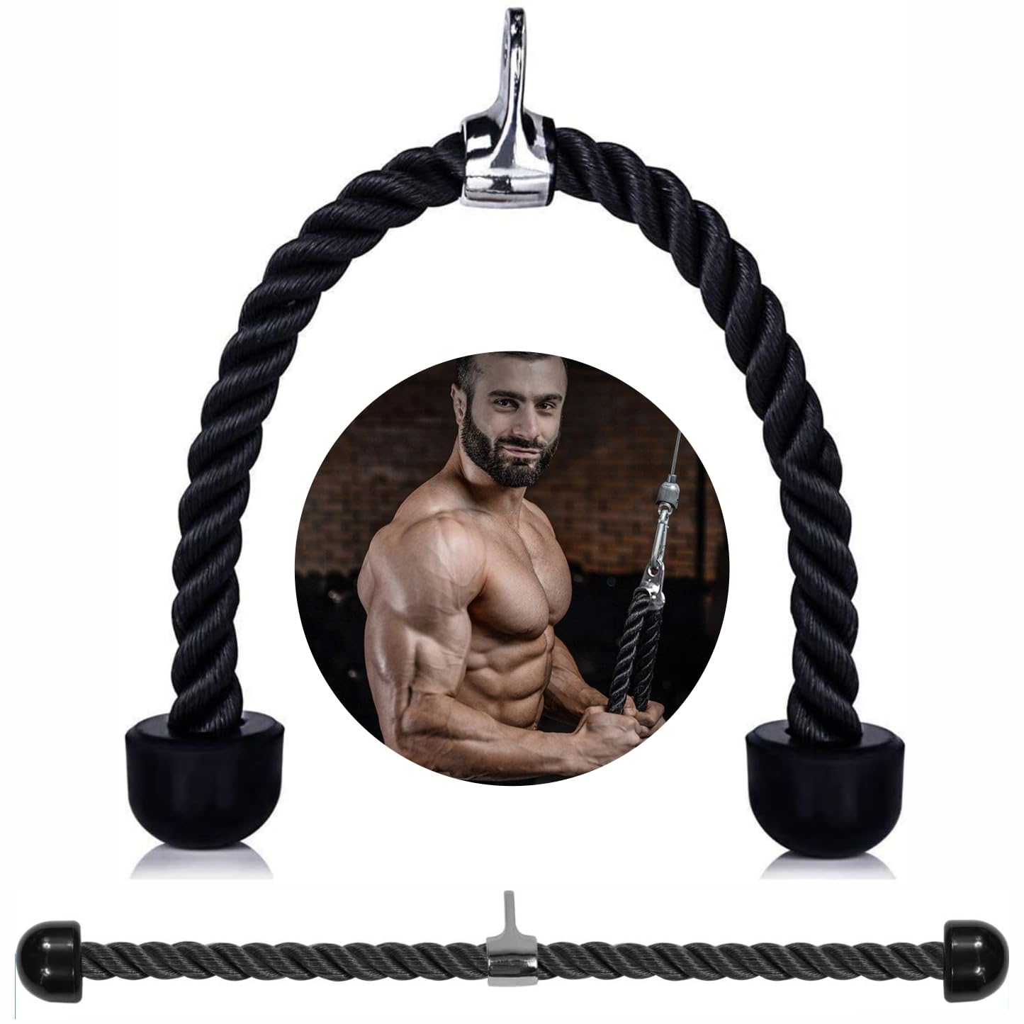 1x Tricep Rope Heavy Duty Gym Gym Pull Down Rope Desertcart