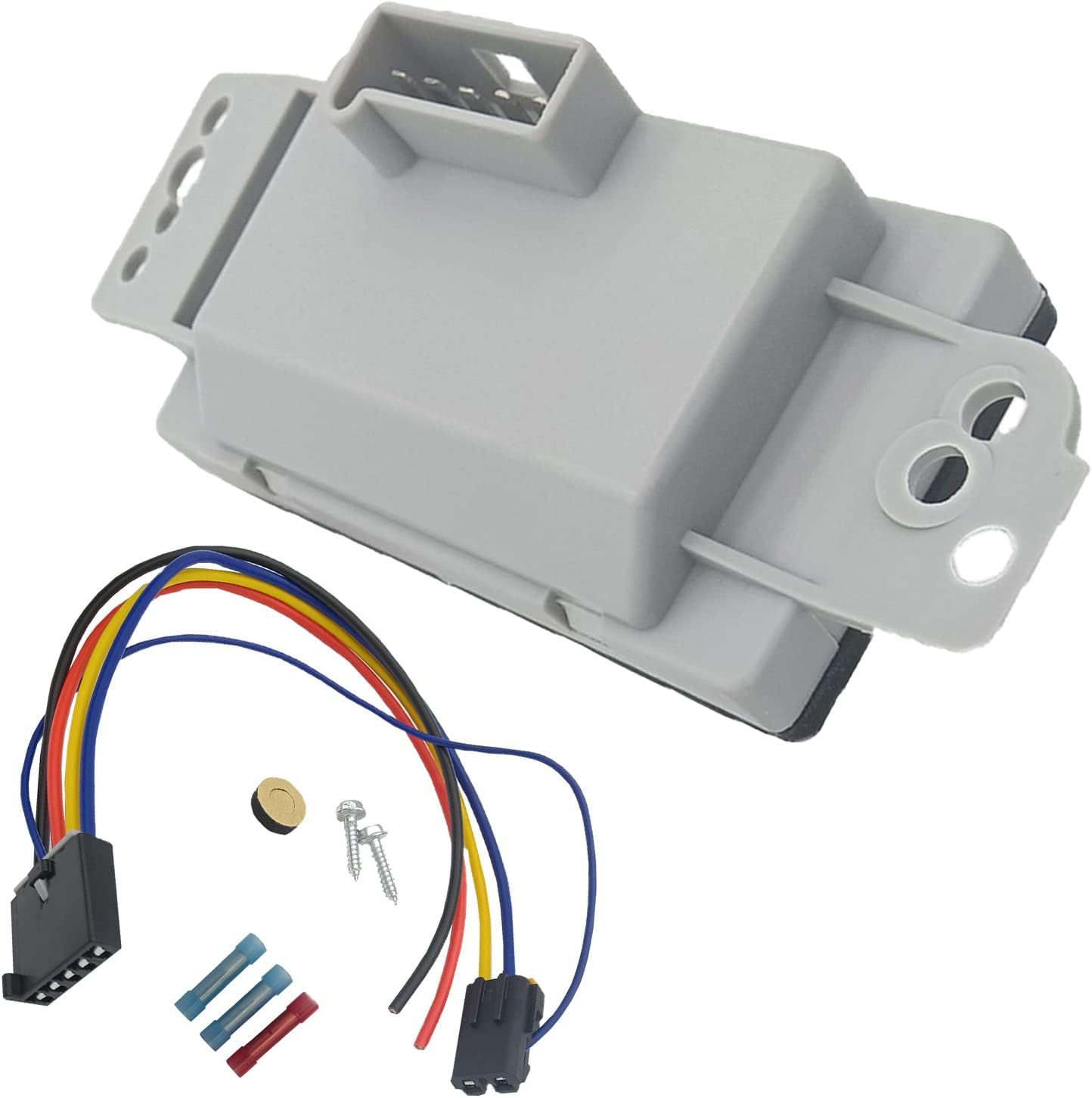 15-81773 19260762 HAVC Fan Blower Motor Resistor Control Module Complete Kit with Harness Compatible with Chevy Trailblazer GMC Envoy Cadillac Escalade Buick Rainier Replaces 89018778, 89019351