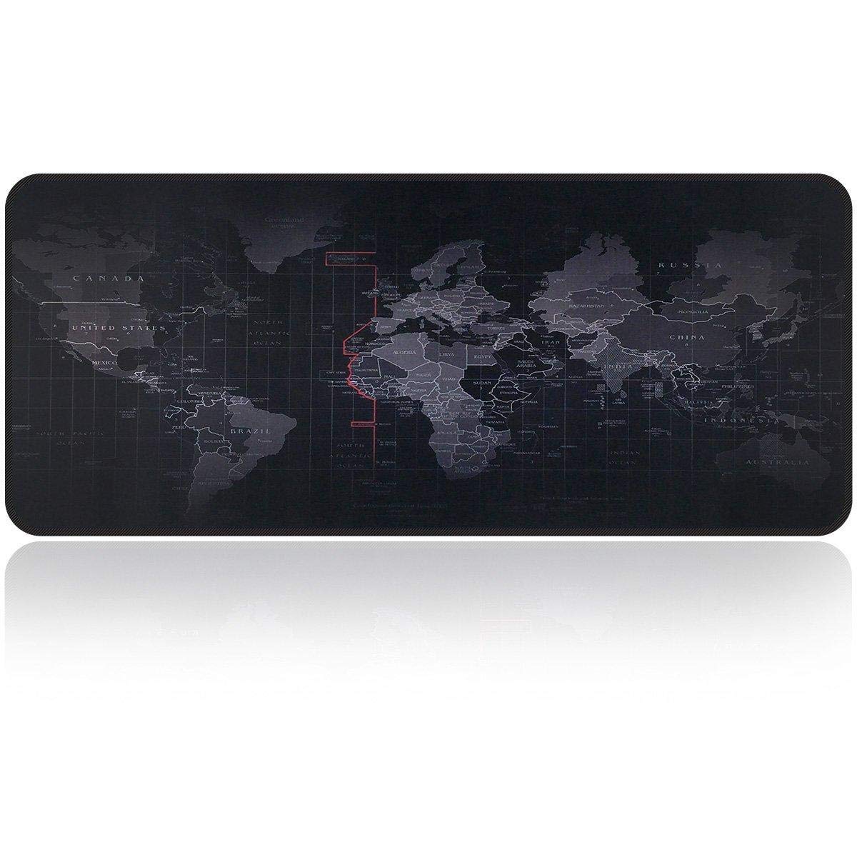 SKEIDO 90 * 40 * 2cm Extra Large Mouse Pad Old World Map Gaming Mousepad Anti-slip Natural Rubber Gamer Mat