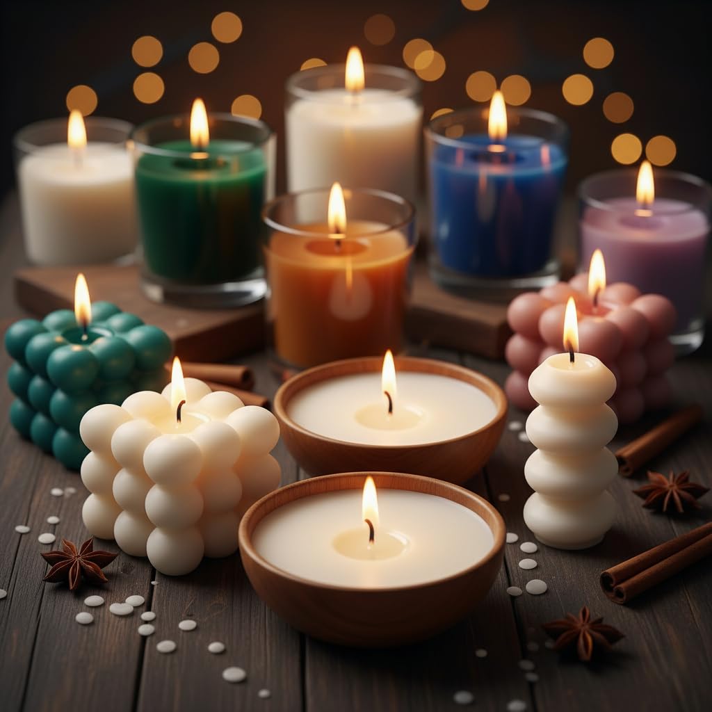 Sojawachs 3kg – Premium Kerzenwachs zum Gießen - DIY Kerzen selber machen - Natürlich, Vegan Öko & Nachhaltig - Ideal für Duftkerzen, Kerzenherstellung, pastillen, Soy Candle Wax