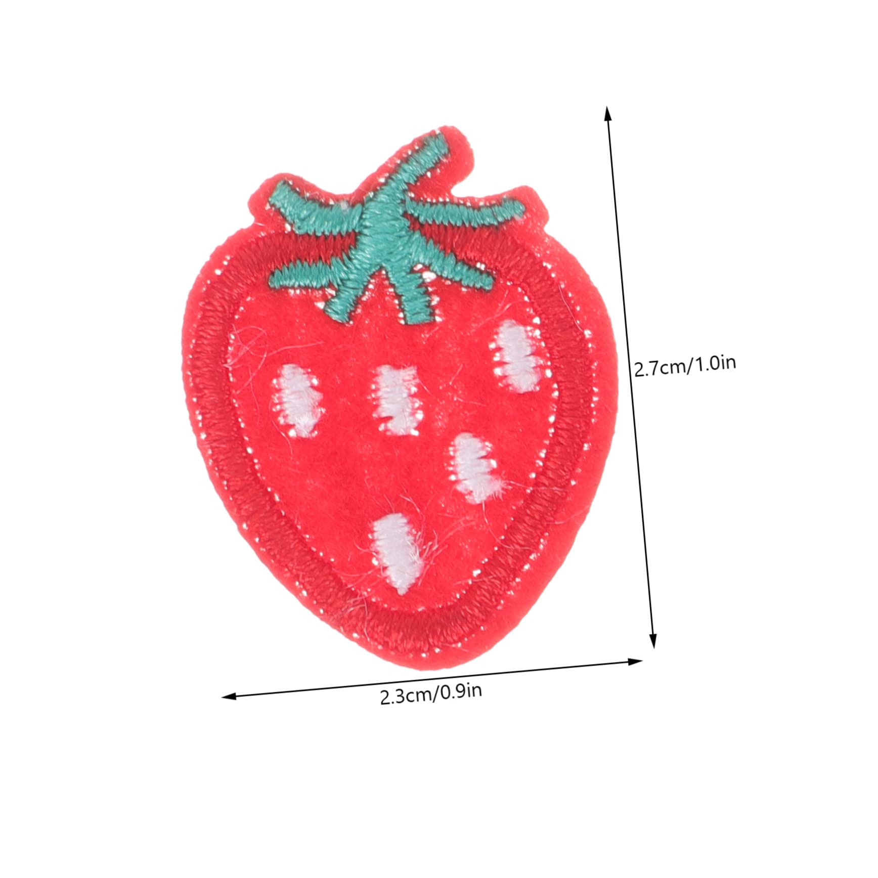 Angoily 100 Pezzi Toppe Termoadesive Fragola per Abbigliamento Patch Decorativa per Riparazioni e Diy su Vestiti Jeans Borse e Accessori
