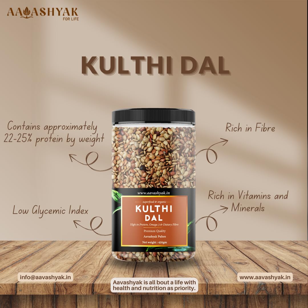 Aavashyak Organic Kulthi Dal 800g | Horse Gram | Kollu | Vulavalu | Hurali Kalu | Kulthi Beans | Unpolished | Dust & Stone Free | Kidney Filter | Sourced from Uttarakhand Farms - Image 3 thumbnail