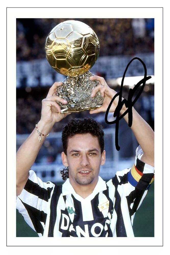 Roberto Baggio - Signed Photo - Soccer (A.C. Milan