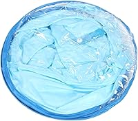 Vista 7 de Fydun S Foldable Raincoat Portable Reusable Hooded Waterproof Umbrella Hat Raincoat Light Blue Wide Range of Uses (Light Blue)